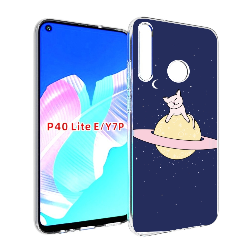 

Чехол бампер MyPads котик на планете для Huawei P40 Lite E, Прозрачный, Tocco