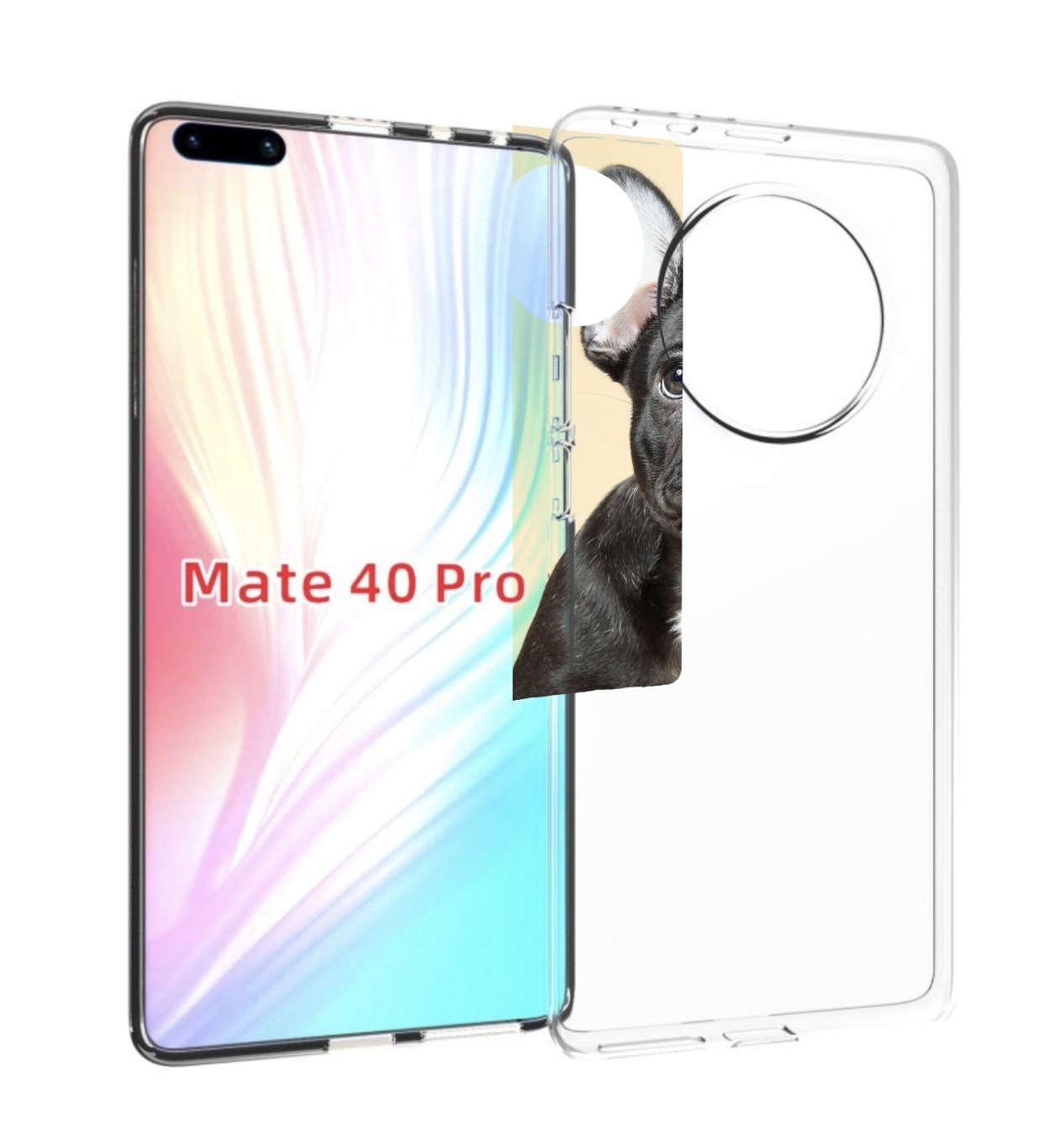 

Чехол MyPads французскии бульдог для Huawei Mate 40 Pro (NOH-NX9), Прозрачный, Tocco