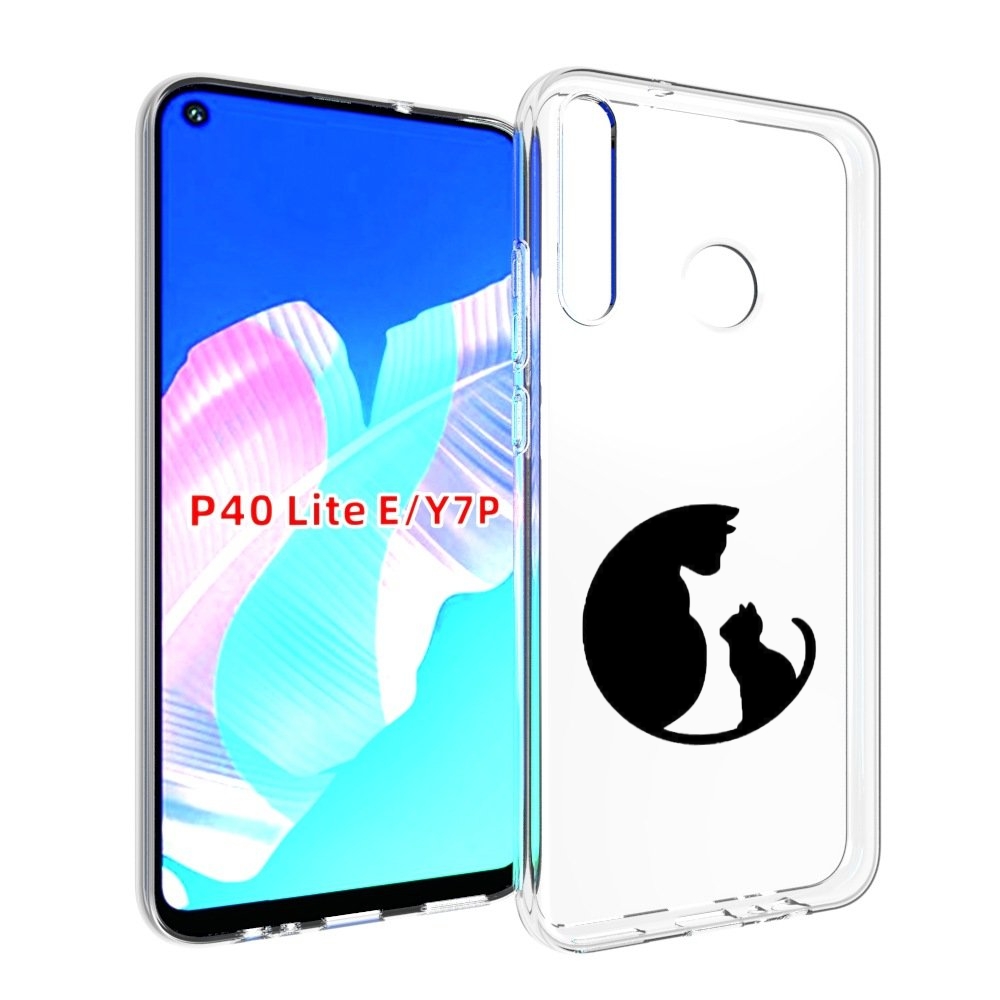 

Чехол бампер MyPads коты в полукруге для Huawei P40 Lite E, Прозрачный, Tocco