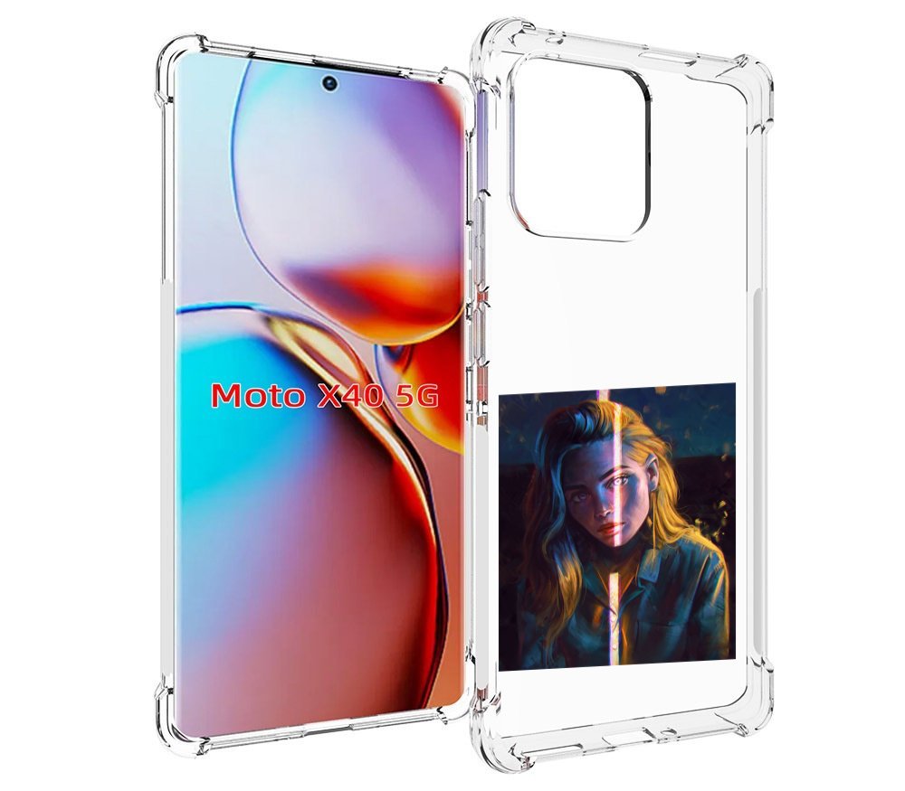 

Чехол MyPads девушка-в-тени для Motorola Moto X40, Прозрачный, Tocco