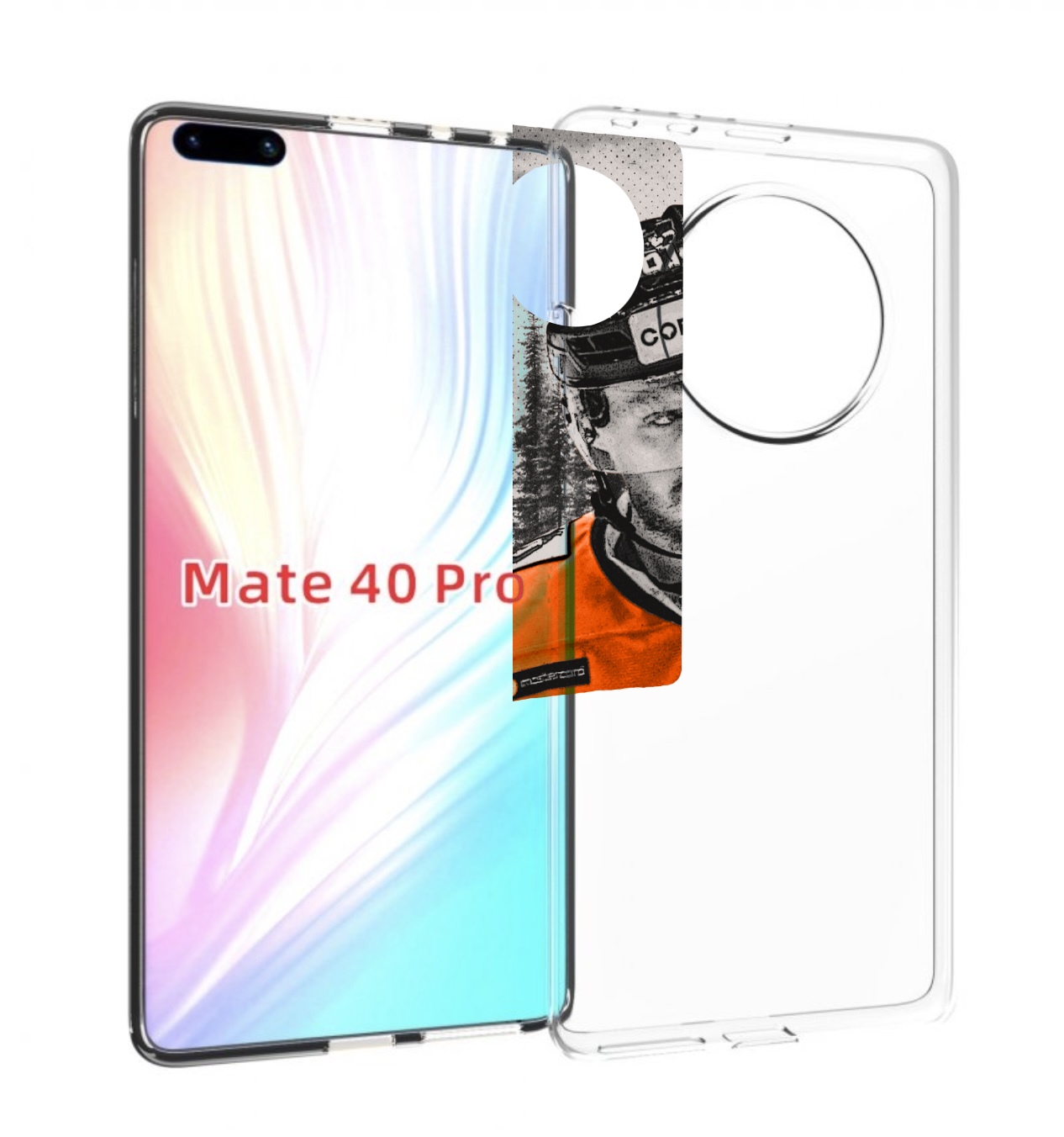 

Чехол MyPads хк амур мужской для Huawei Mate 40 Pro (NOH-NX9), Прозрачный, Tocco