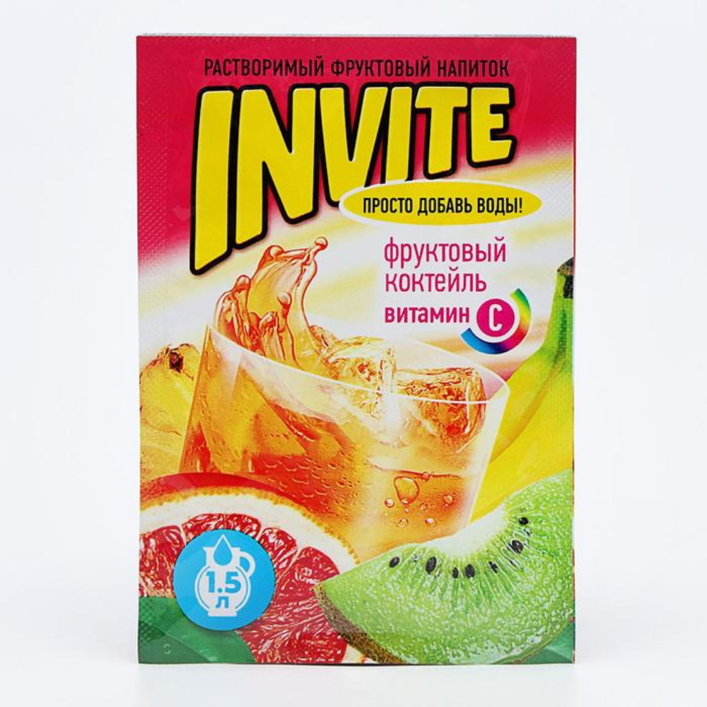 Растворимый напиток Invite фруктовый коктейль, 9 г