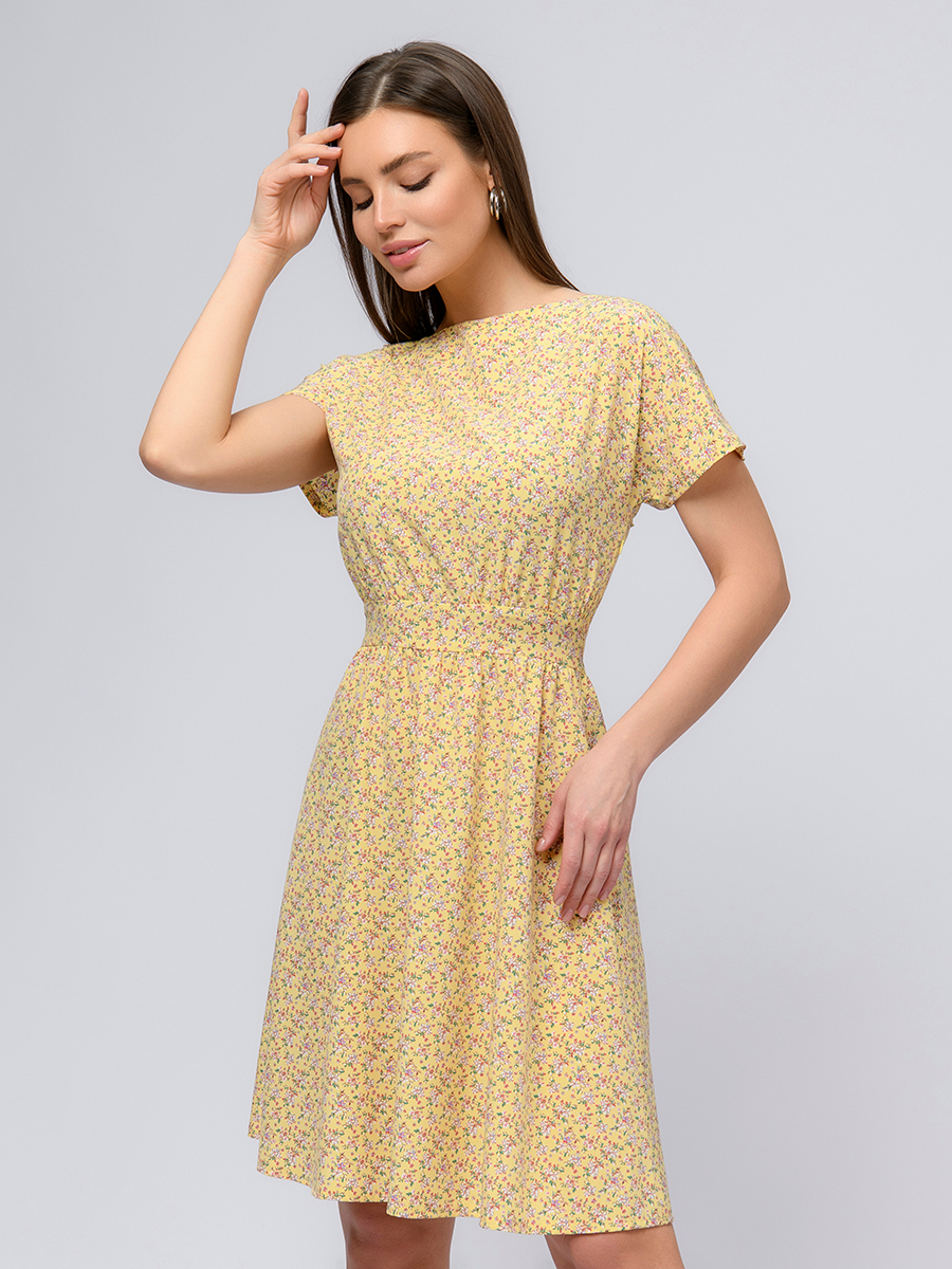 

Платье женское 1001dress 101324 желтое 44 RU, Желтый, 101324
