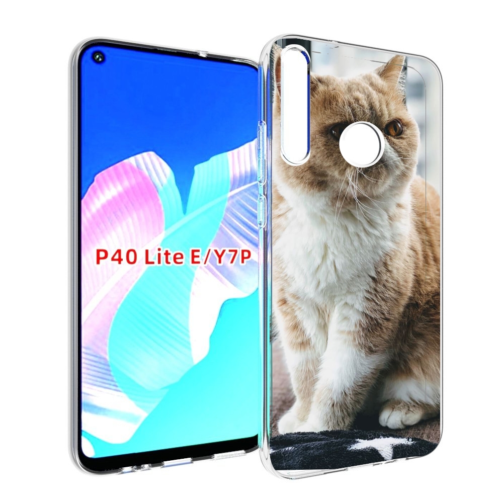 Чехол бампер MyPads кошка экзот для Huawei P40 Lite E