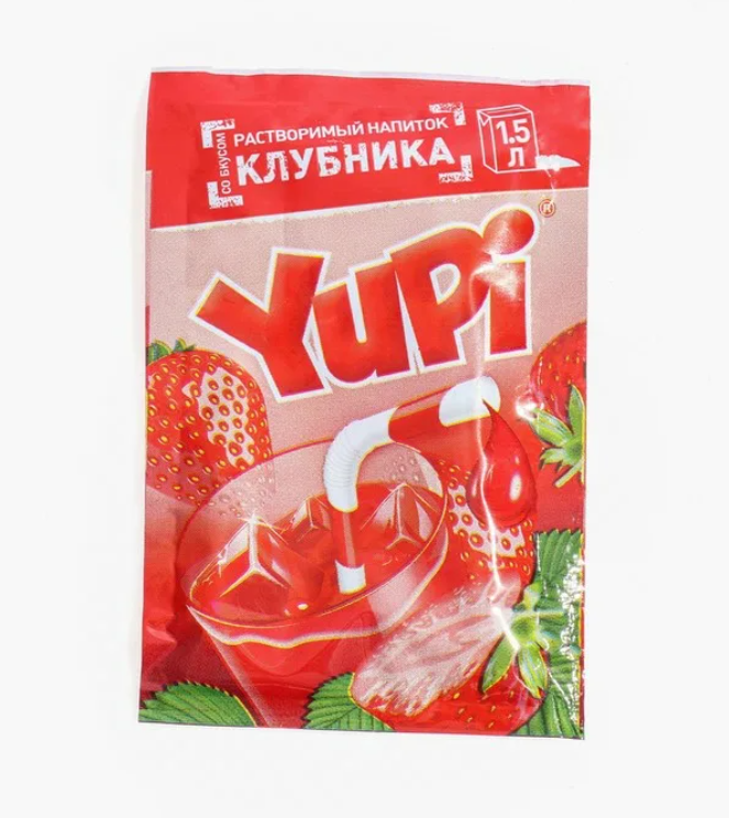 

Растворимый напиток YUPI Клубника, 15 г