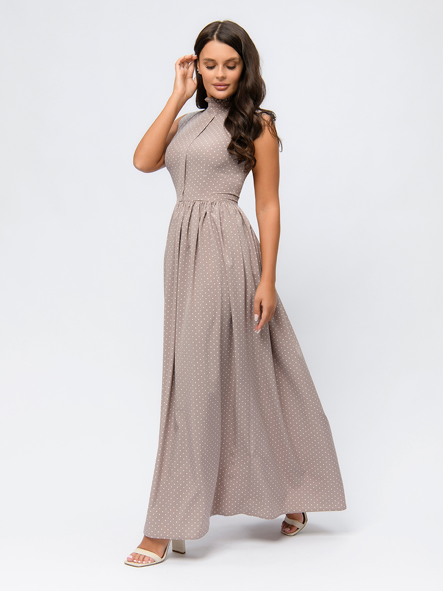 

Платье женское 1001dress 0101561BC бежевое 42 RU, Бежевый, 0101561BC