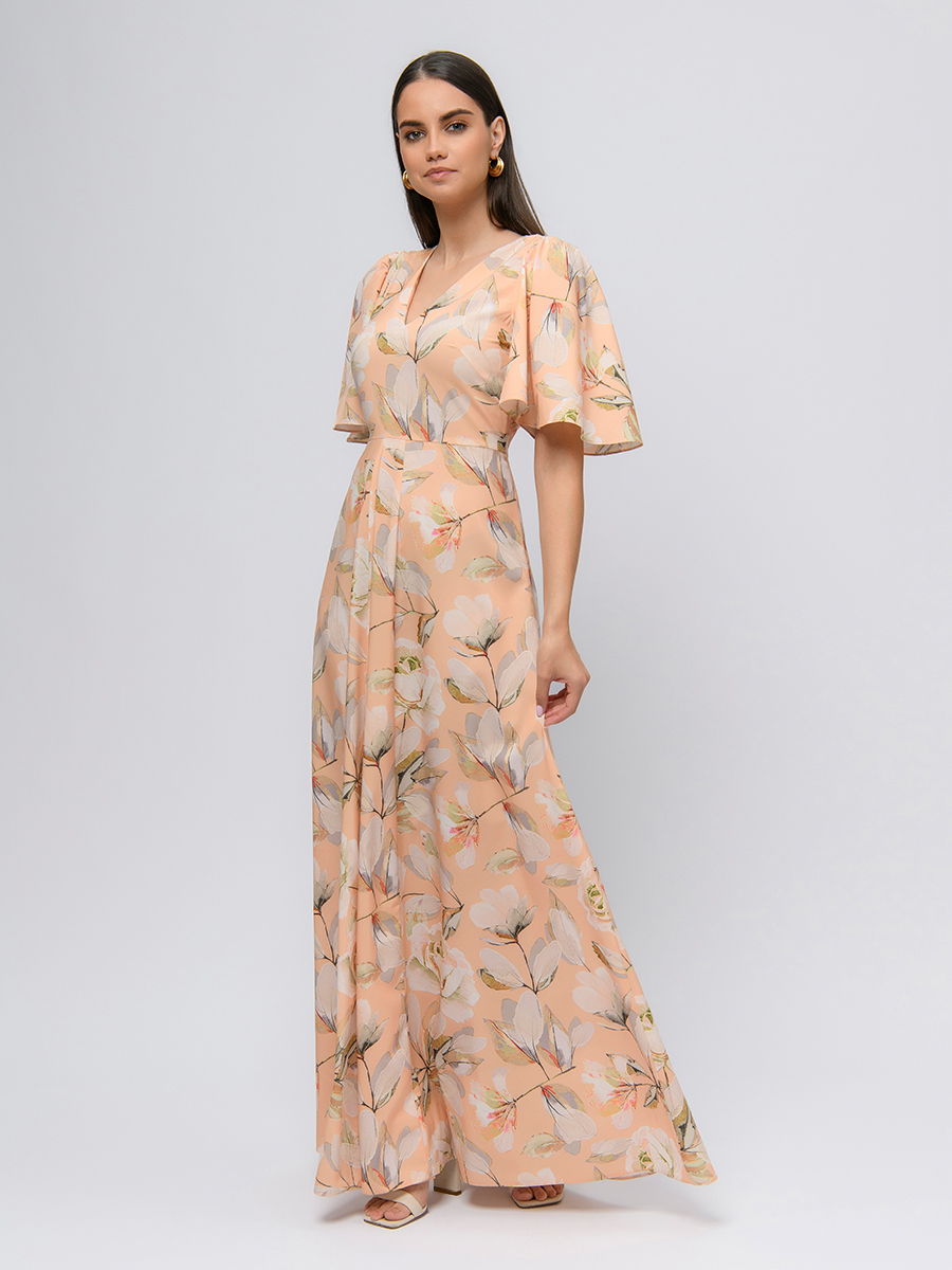 

Платье женское 1001dress 101587 бежевое 44 RU, Бежевый, 101587
