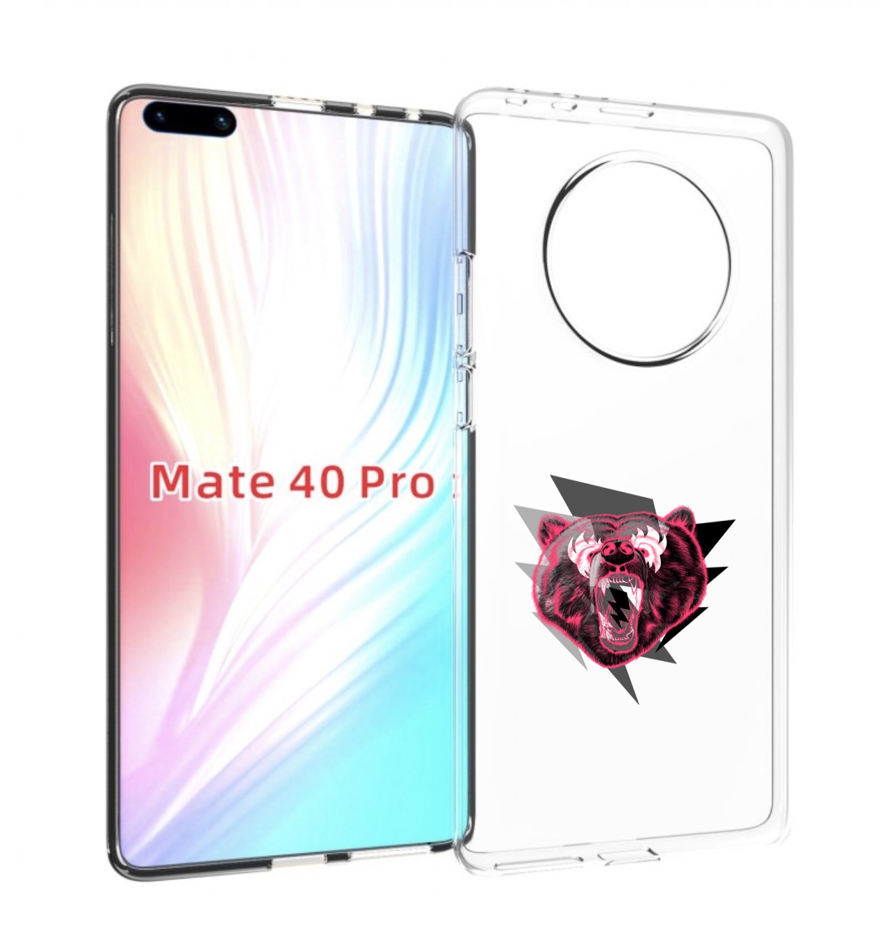 

Чехол MyPads грозовой медведь для Huawei Mate 40 Pro (NOH-NX9), Прозрачный, Tocco