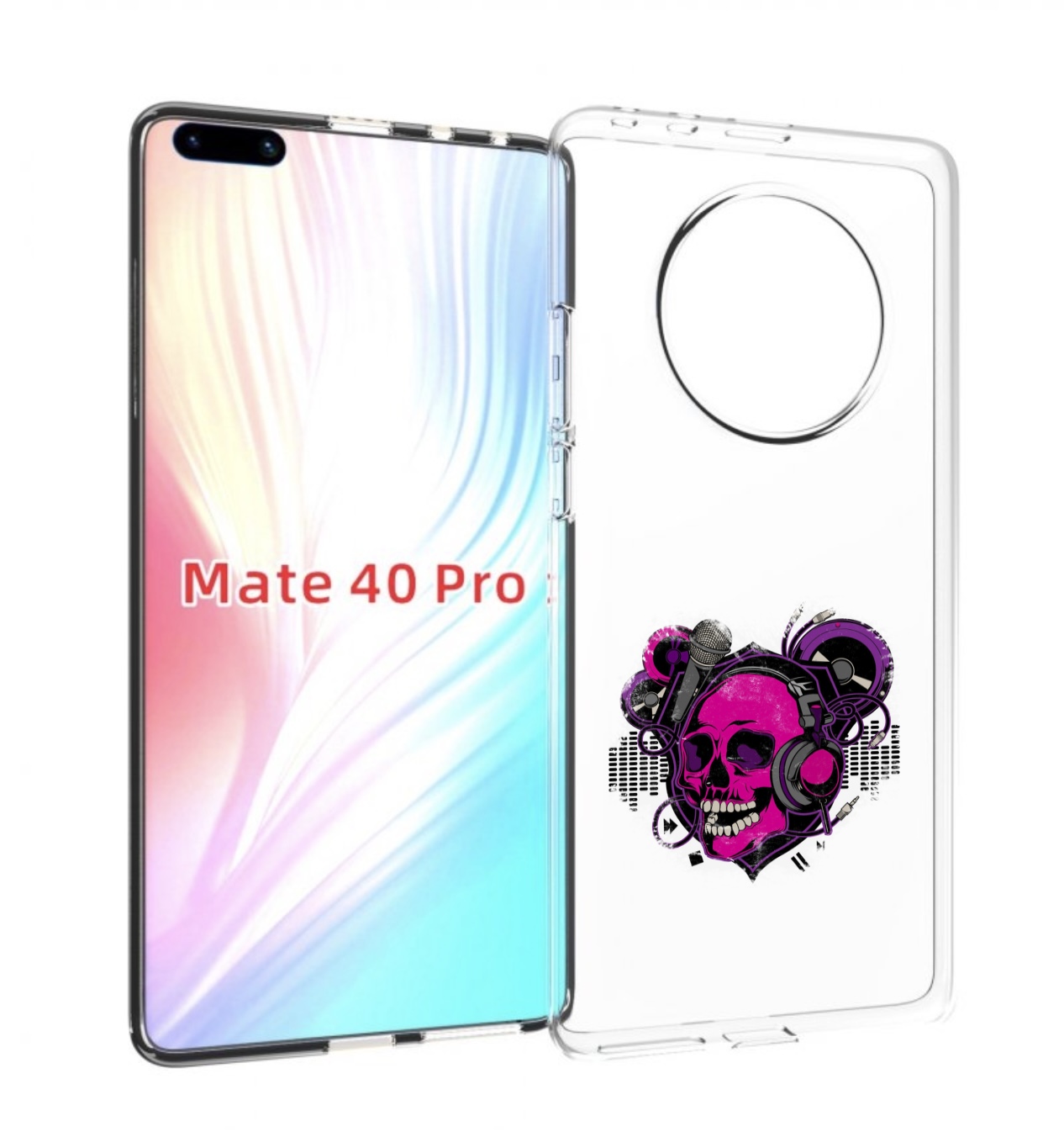 

Чехол MyPads череп 1 для Huawei Mate 40 Pro (NOH-NX9), Прозрачный, Tocco