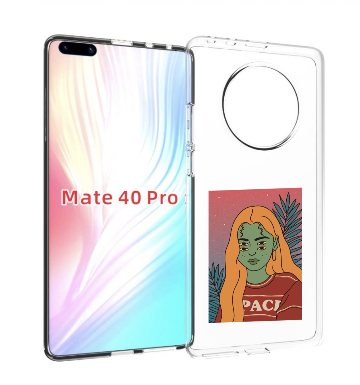 Чехол MyPads четырехглазая девушка женский для Huawei Mate 40 Pro (NOH-NX9)