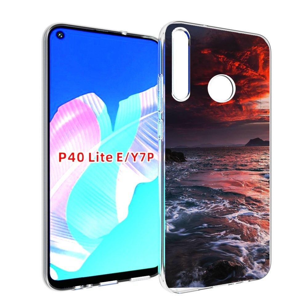 

Чехол бампер MyPads красивый залив для Huawei P40 Lite E, Прозрачный, Tocco