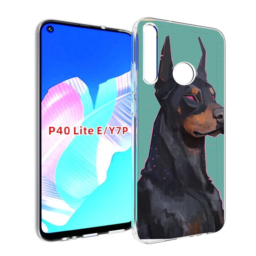 

Чехол бампер MyPads красивый-доберман для Huawei P40 Lite E, Прозрачный, Tocco