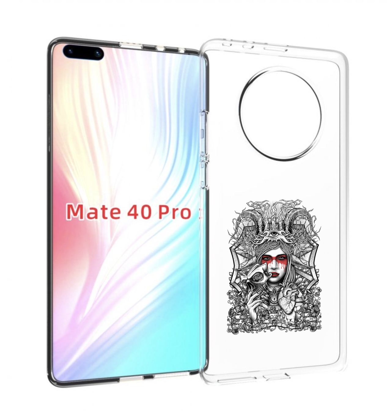 

Чехол MyPads грусная девушка для Huawei Mate 40 Pro (NOH-NX9), Прозрачный, Tocco