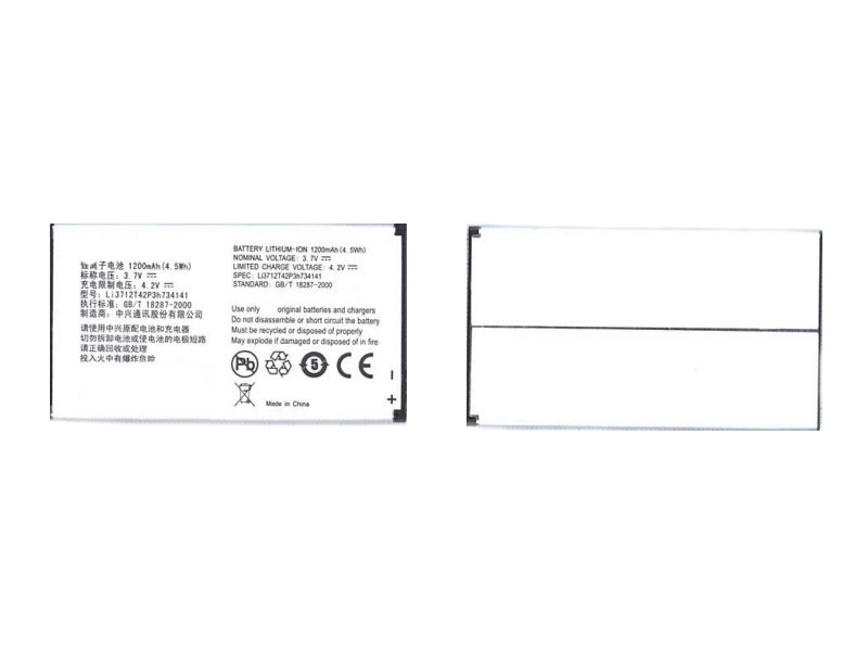 Аккумуляторная батарея Li3712T42P3h734141 для ZTE N960 ZTE U236 3.7V 4.5Wh