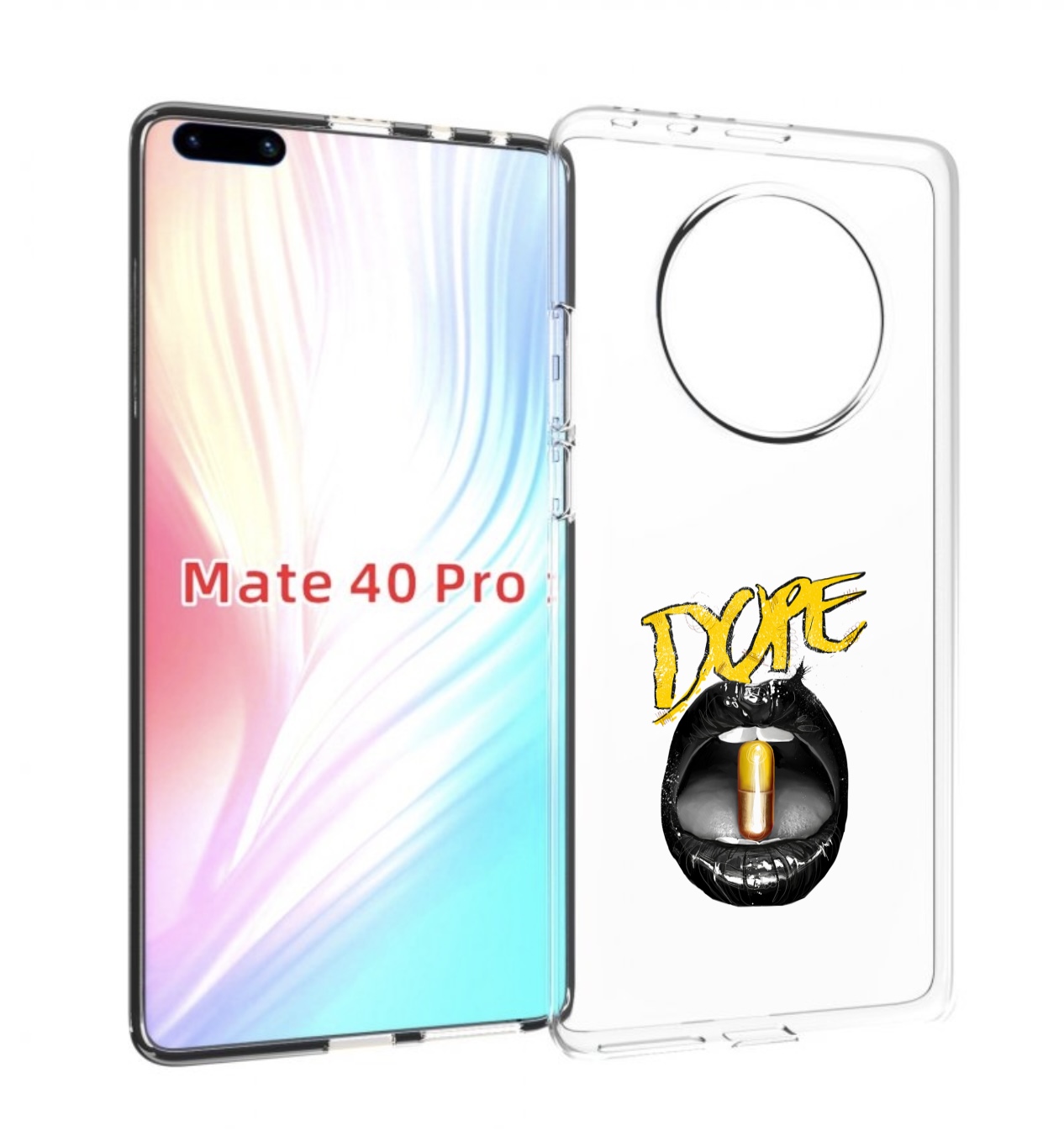 

Чехол MyPads губы для Huawei Mate 40 Pro (NOH-NX9), Прозрачный, Tocco