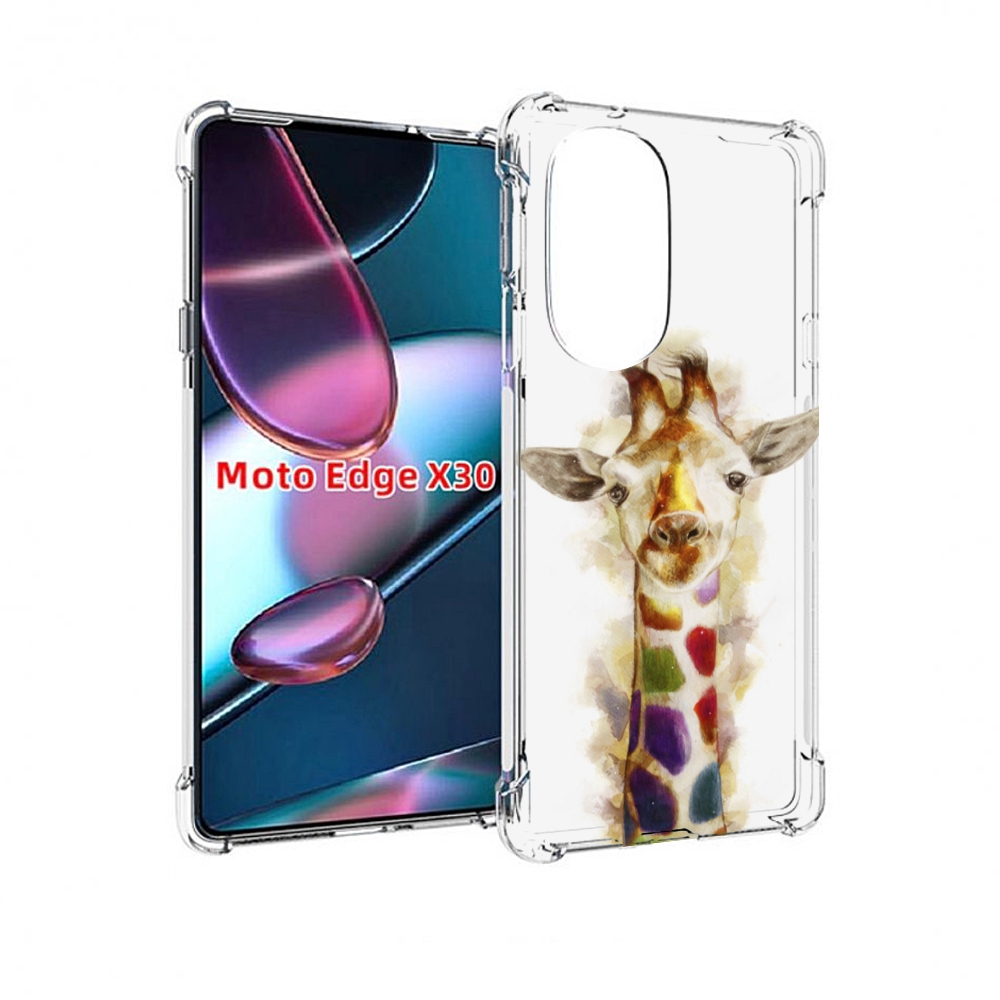 

Чехол MyPads Красочный жираф для Motorola Moto Edge X30, Прозрачный, Tocco