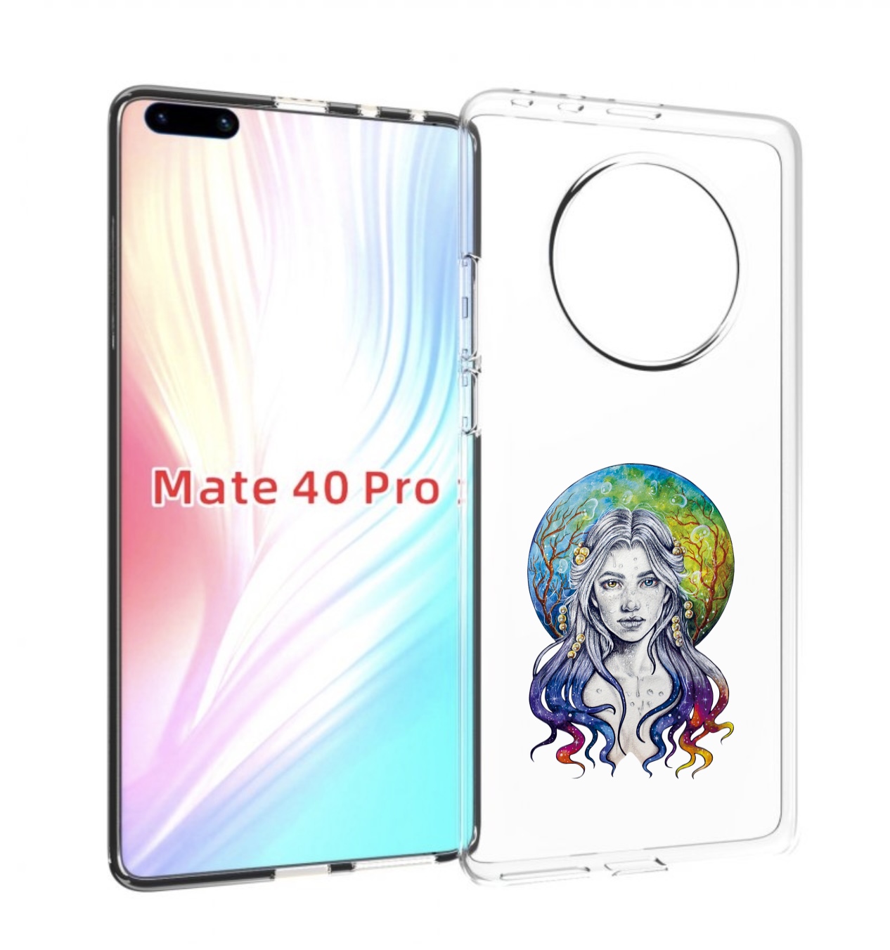 

Чехол MyPads девушка с красивыми волосами для Huawei Mate 40 Pro (NOH-NX9), Прозрачный, Tocco