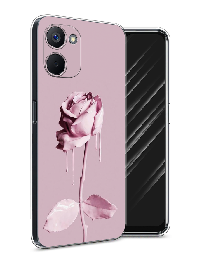 

Чехол Awog на Realme V20 "Роза в краске", Белый;розовый, 2512950-1