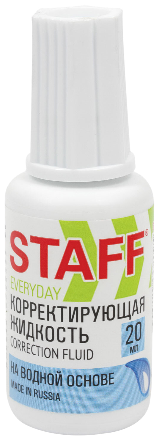 

Корректирующая жидкость STAFF EVERYDAY на водной основе, 20 мл, с кисточкой, 220835