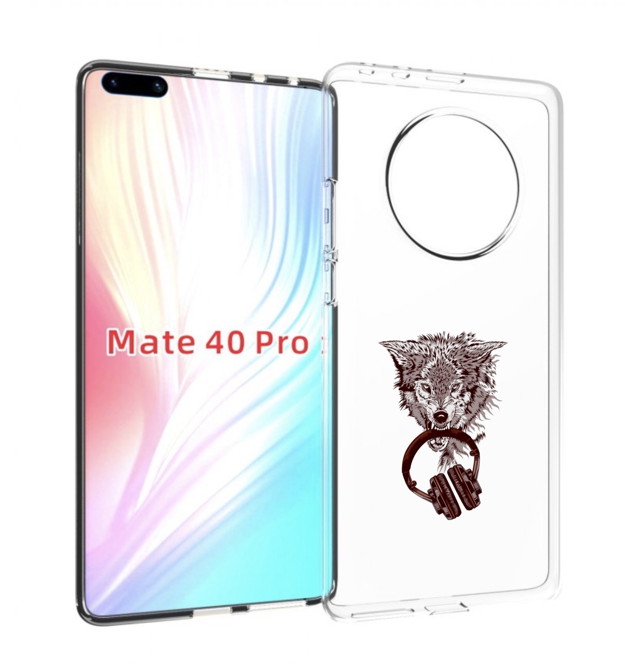 

Чехол MyPads дикий волк для Huawei Mate 40 Pro (NOH-NX9), Прозрачный, Tocco
