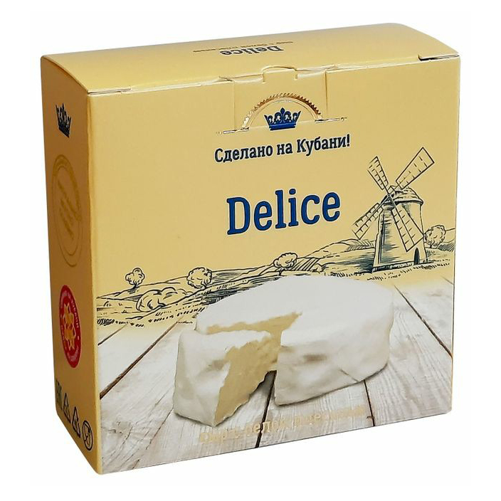 

Сыр мягкий Калория Delice с белой плесенью 50% БЗМЖ 100 г