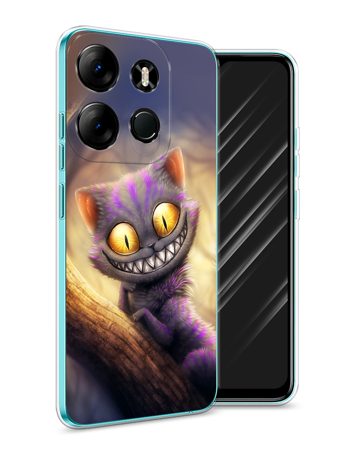 

Чехол Awog на Tecno Spark Go 2023/Infinix Smart 7 "Cheshire Cat", Фиолетовый;желтый, 303150-1