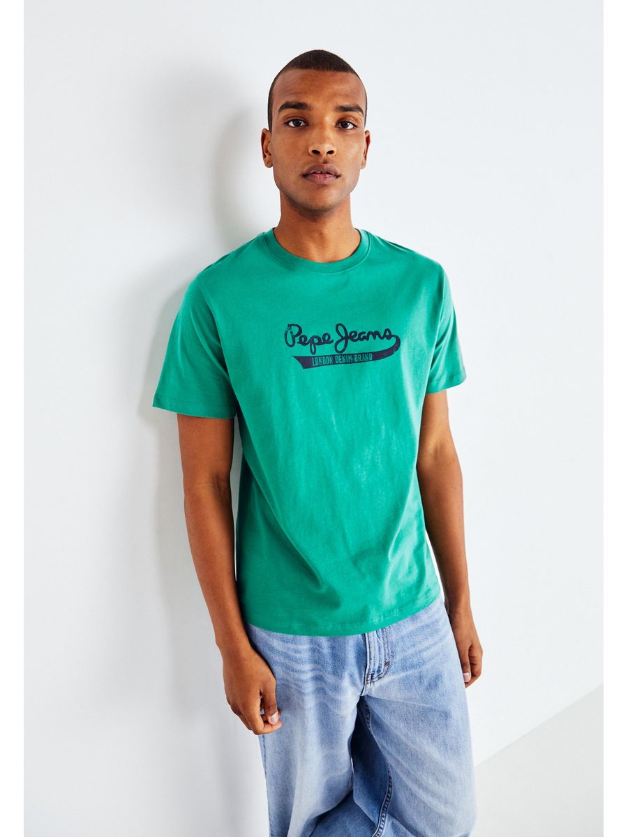 

Футболка мужская Pepe Jeans London PE122O0LJ зеленая 2XL, Зеленый, PE122O0LJ