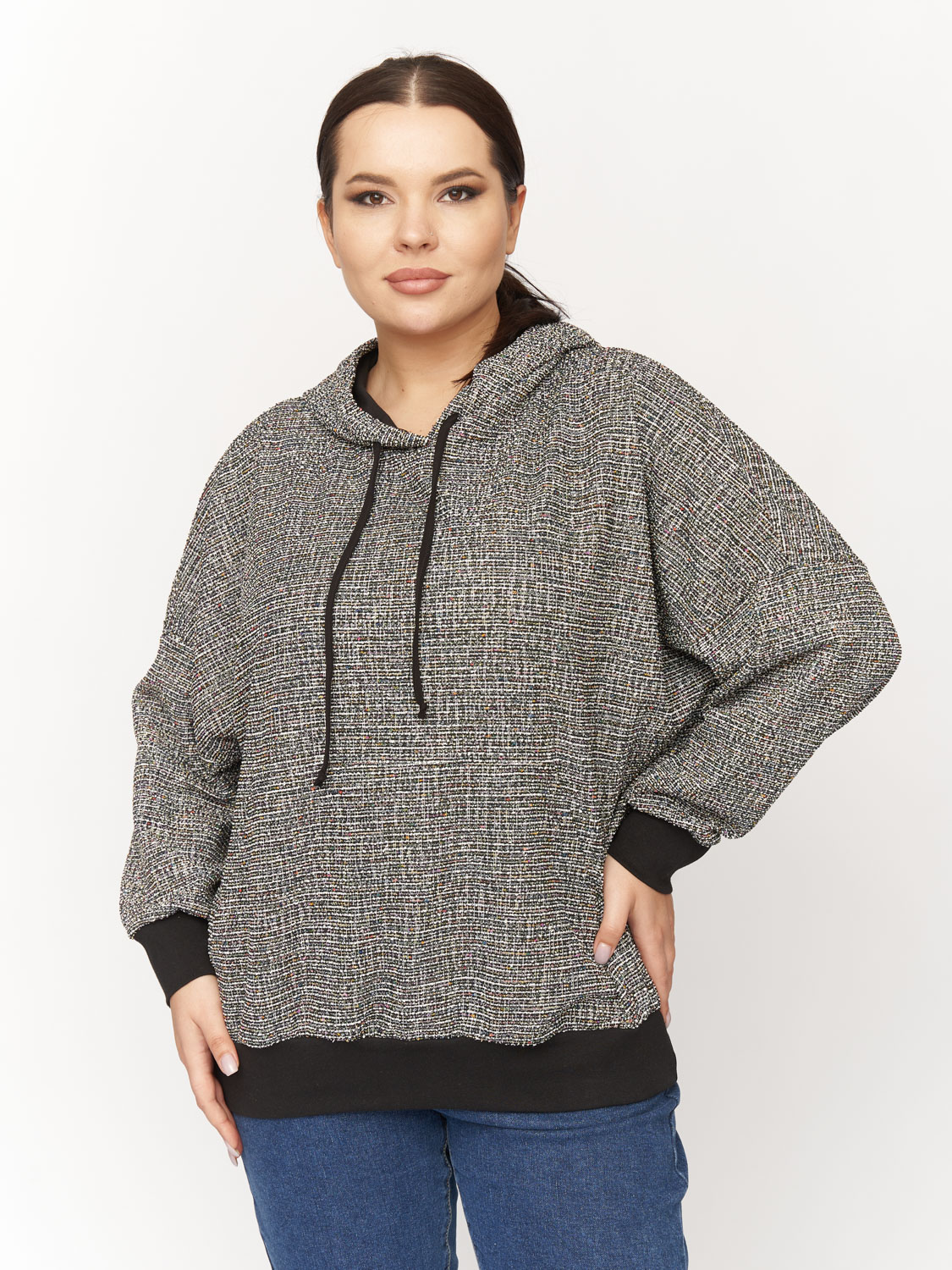 Худи женское ZORY ZDG00108 черное 68-70 RU