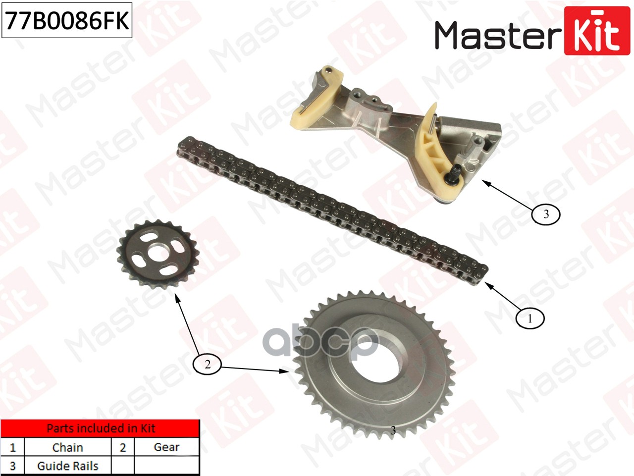 

Комплект Цепи Грм Audi A4/A6 2.0 Tdi Bpw/Cagb/Cjcb/Csub 04-15 MasterKit 77B0086FK, 77B0086FK