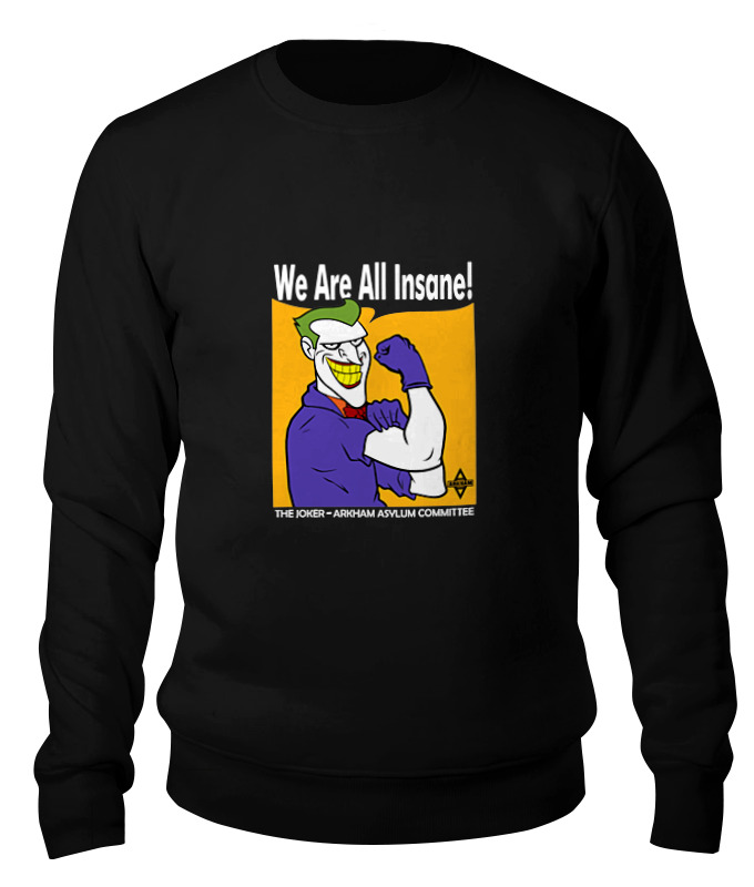

Свитшот унисекс Printio Joker (we are all insane) черный XL, Joker (we are all insane)