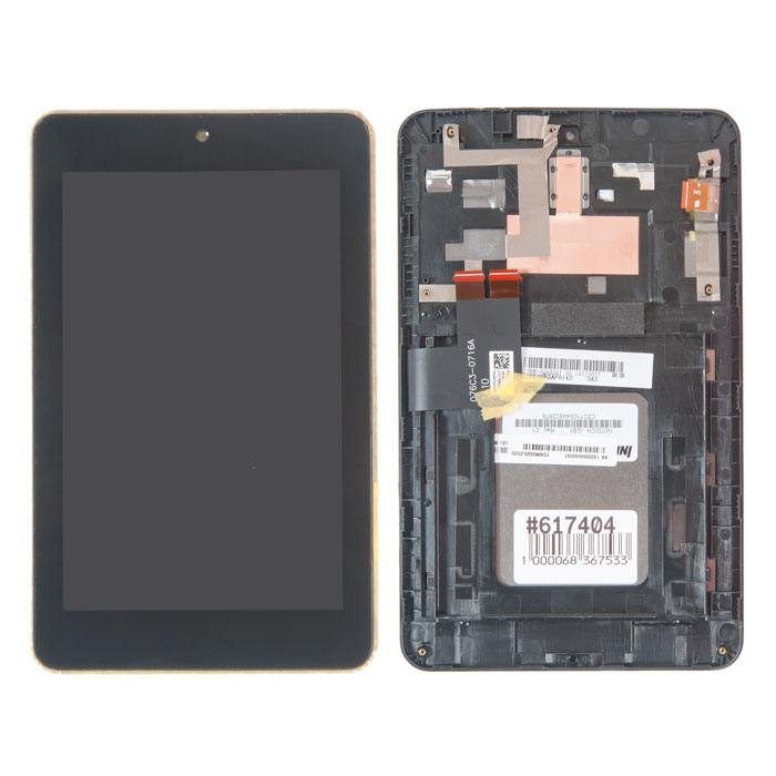 

Дисплей Rocknparts в сборе с тачскрином и передней панелью для Asus ME173X черный, ME173X