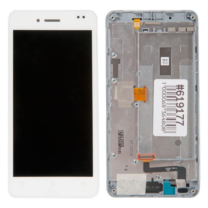 

Дисплей Rocknparts в сборе с тачскрином и передней панелью для Asus A86-1D белый, A68