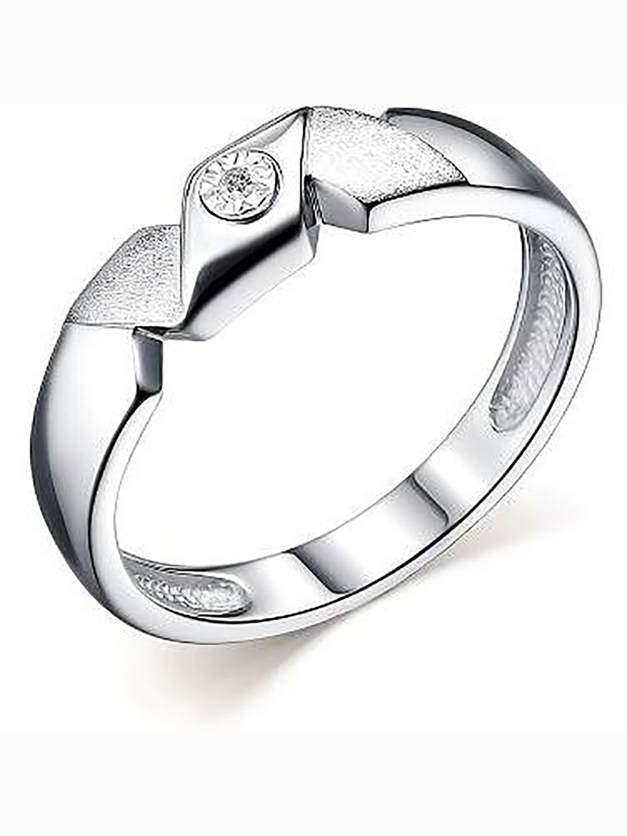 

Кольцо с 1 бриллиантом из серебра р. 16,5 Алкор серебро 01-2436_00МБ-00, 01-2436_00МБ-00