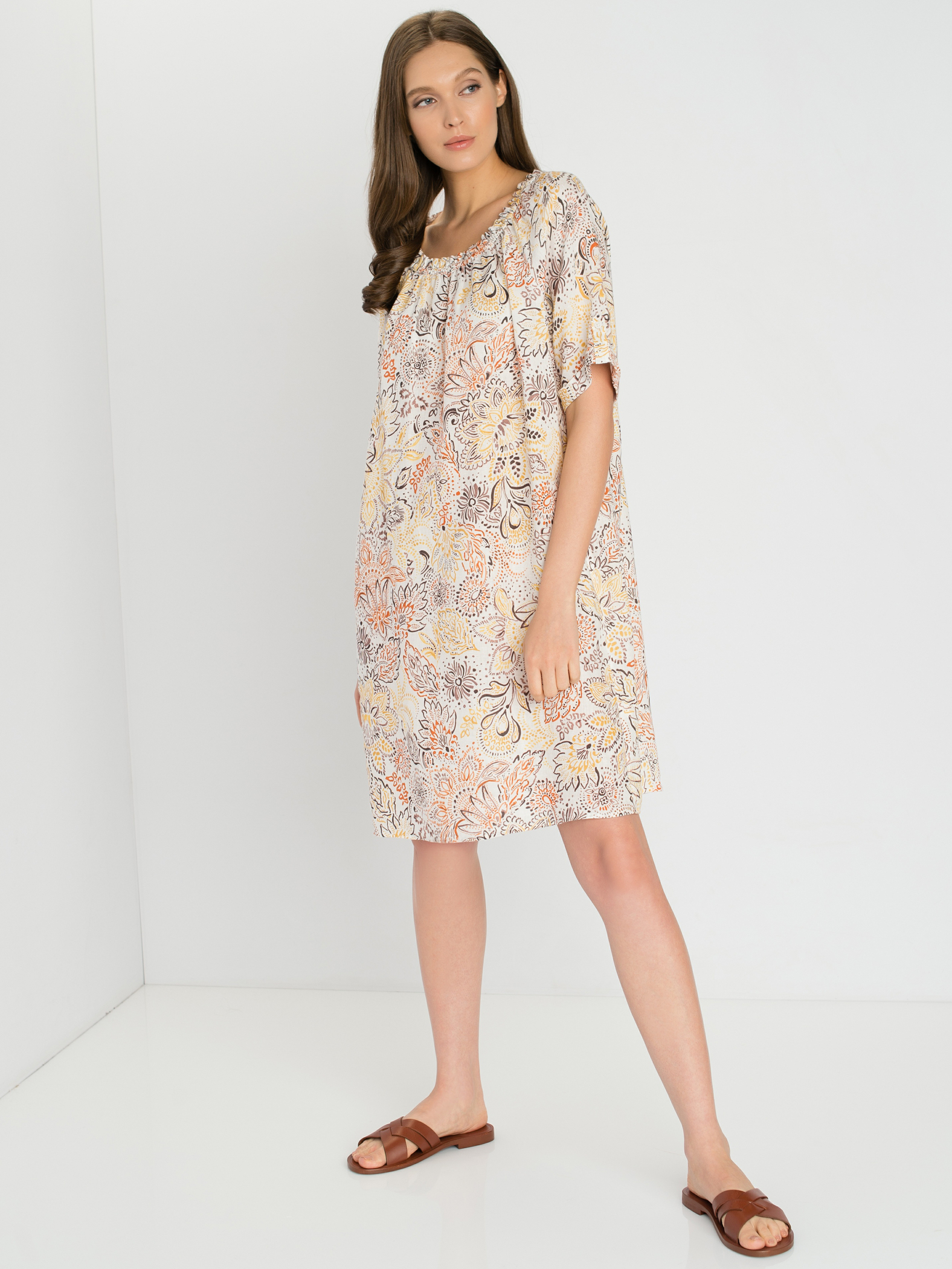 

Платье женское Gerry Weber 685014-66434-9068 бежевое 42, 685014-66434-9068