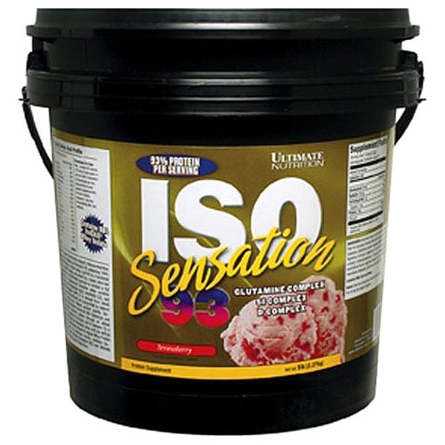 фото Изолят протеина ultimate nutrition iso sensation 2275 г - клубника