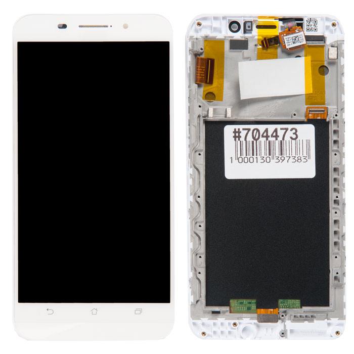 

Дисплей Rocknparts в сборе с тачскрином и рамкой крепления для ASUS ZenFone 2 Max ZC550KL, ZC550KL ZenFone 2 Max