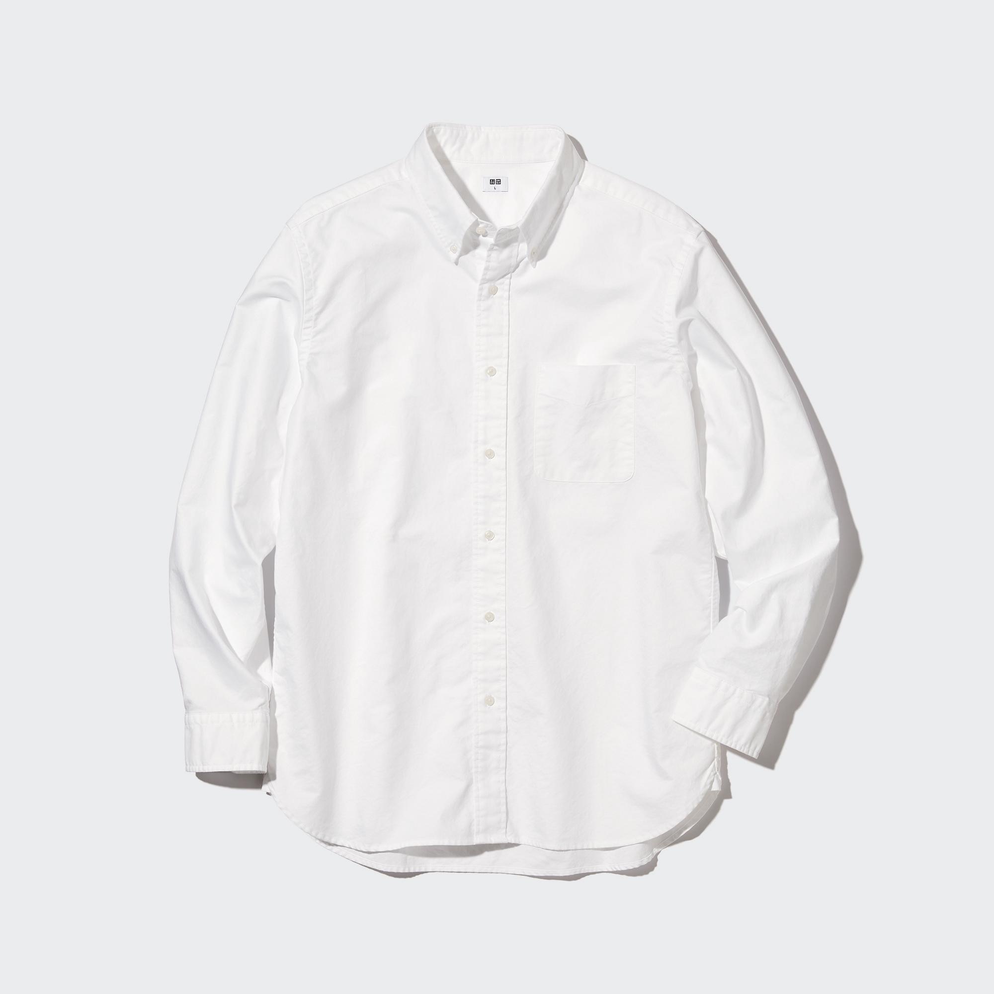 

Рубашка мужская UNIQLO 444636COL01 белая S (доставка из-за рубежа), 444636COL01