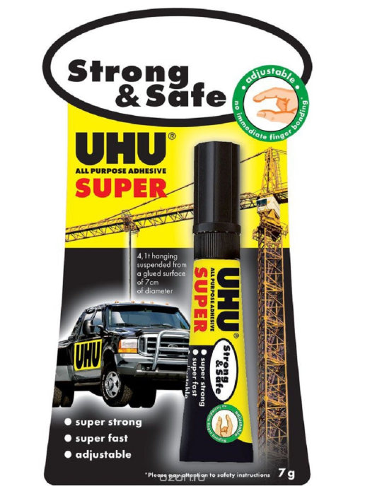 Клей универсальный контактный UHU Strong & Safe, 7г