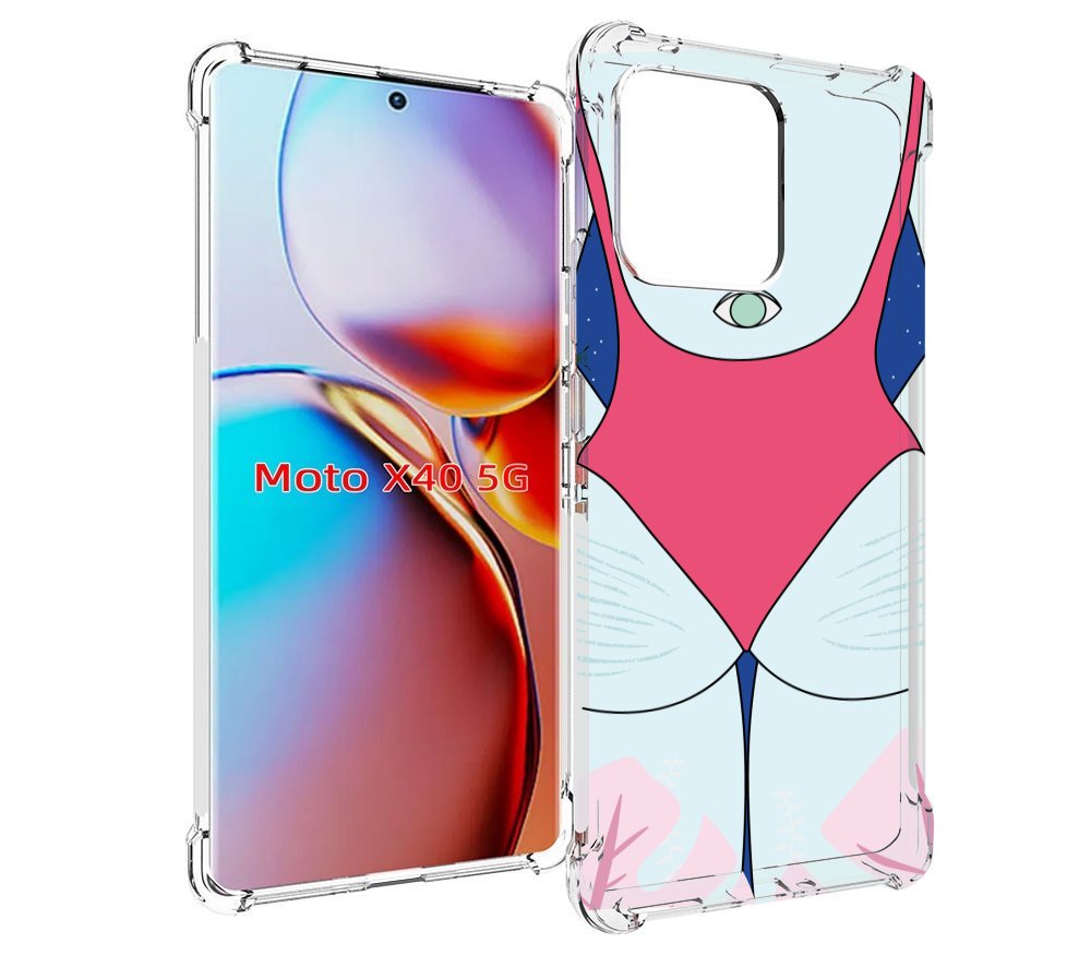 

Чехол MyPads девушка-с-глазом-на-спине для Motorola Moto X40, Прозрачный, Tocco