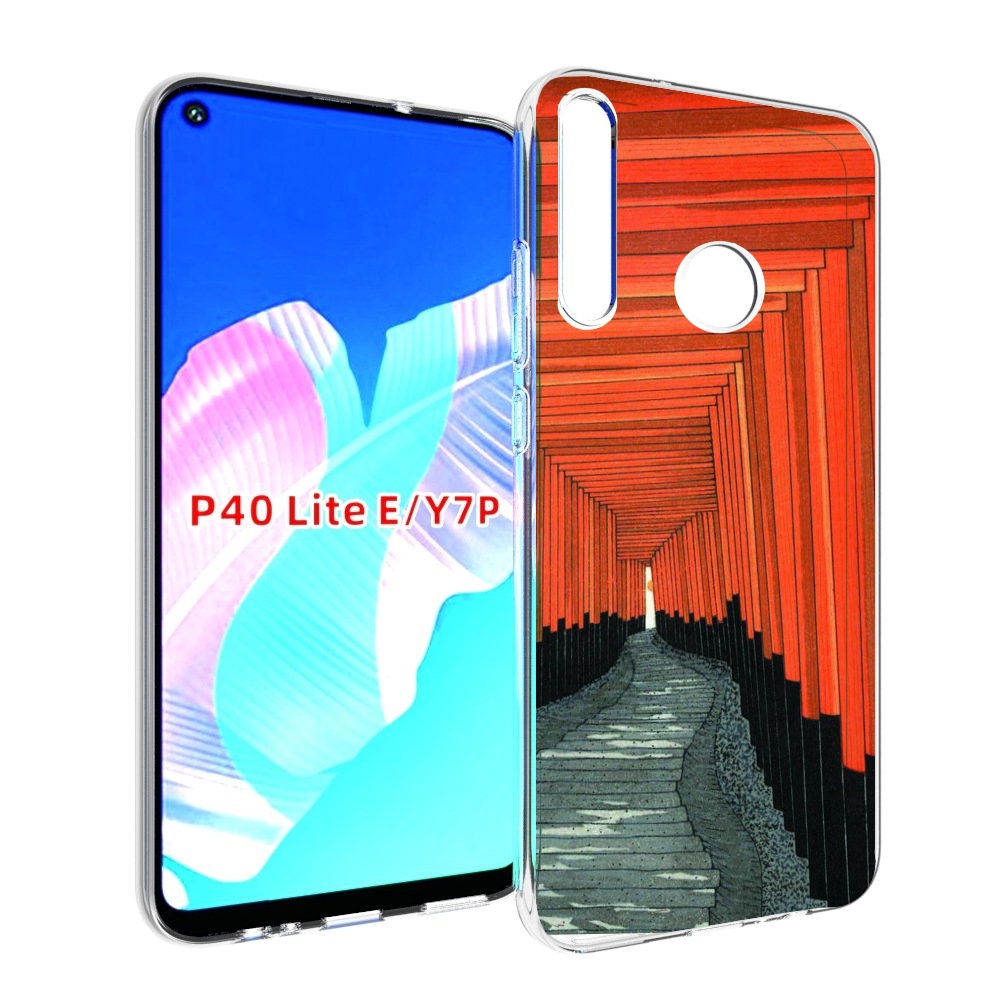 

Чехол бампер MyPads красный коридор для Huawei P40 Lite E, Прозрачный, Tocco