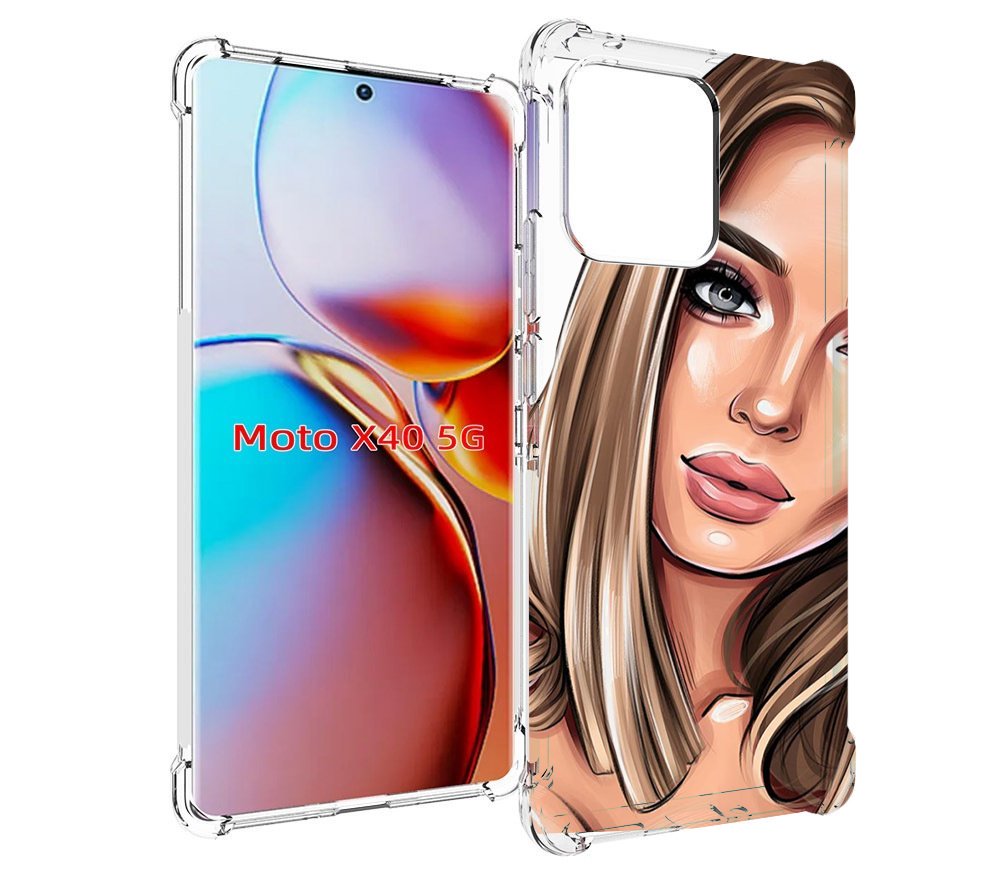 

Чехол MyPads девушка-с-каре женский для Motorola Moto X40, Прозрачный, Tocco
