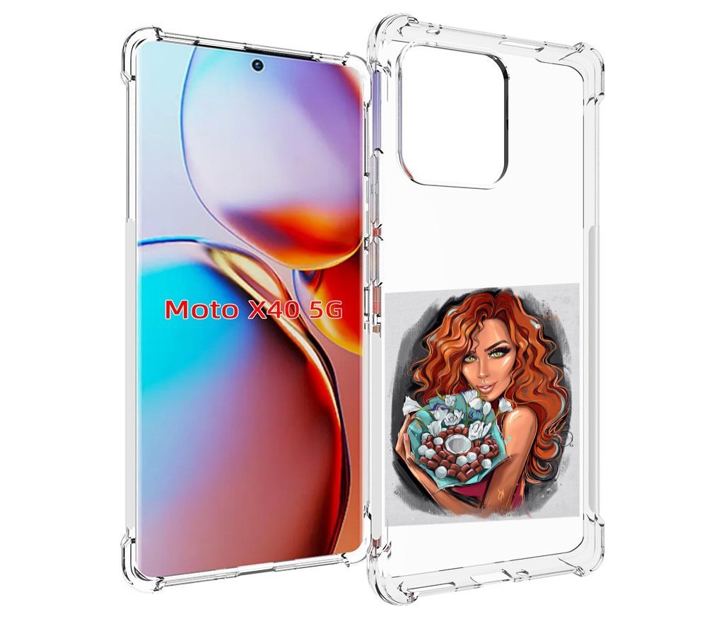 

Чехол MyPads девушка-с-кокосовым-букетом женский для Motorola Moto X40, Прозрачный, Tocco