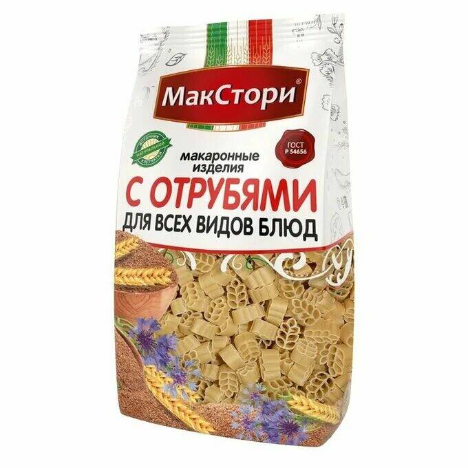 

Макаронные изделия Макстори , с отрубями, 350 г