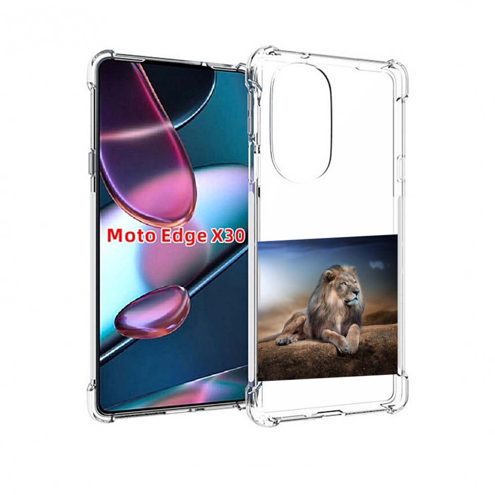 

Чехол MyPads Лев-наблюдает для Motorola Moto Edge X30, Прозрачный, Tocco