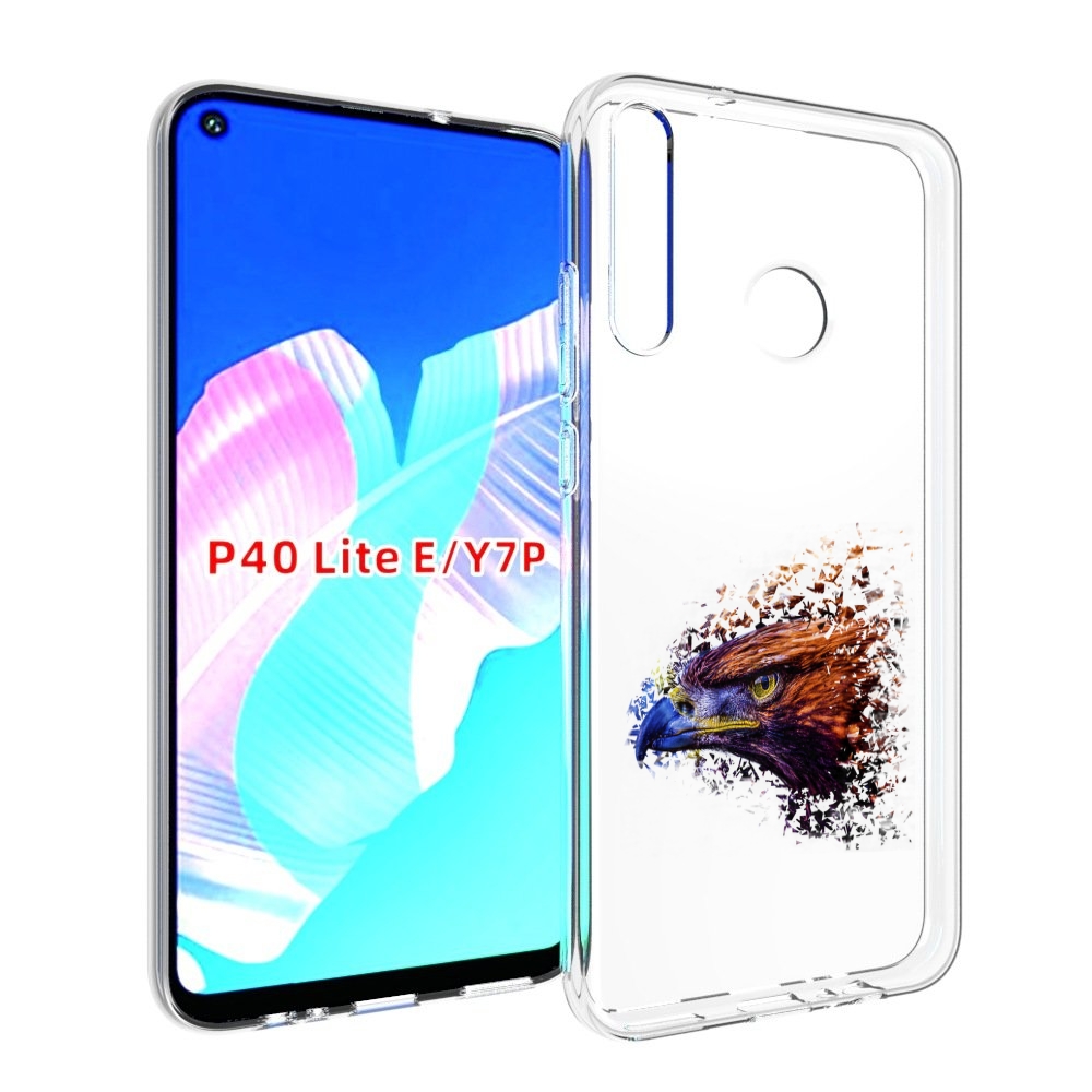 

Чехол бампер MyPads красочный орел для Huawei P40 Lite E, Прозрачный, Tocco