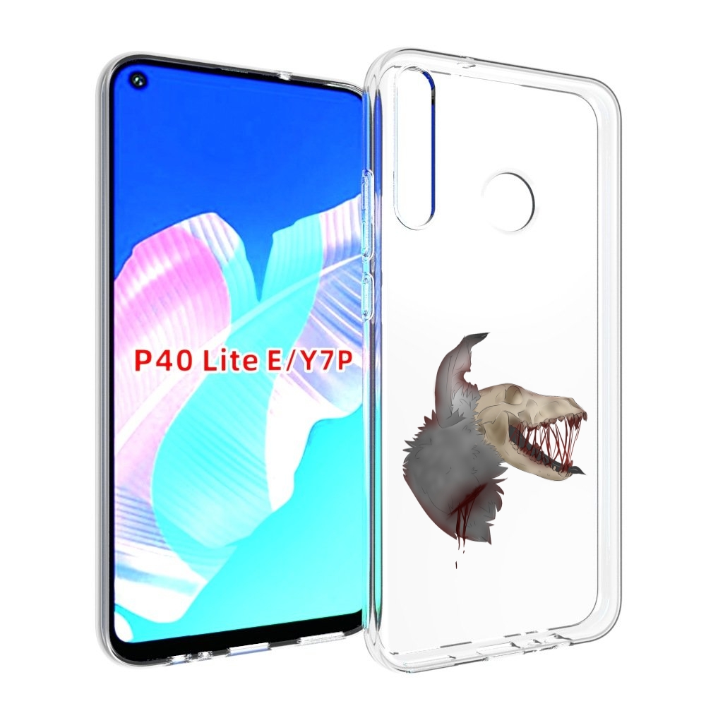 Чехол бампер MyPads кровавый-череп для Huawei P40 Lite E