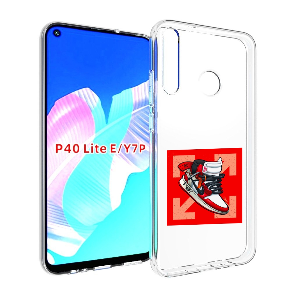 Чехол бампер MyPads кроссовок джордан офвайт для Huawei P40 Lite