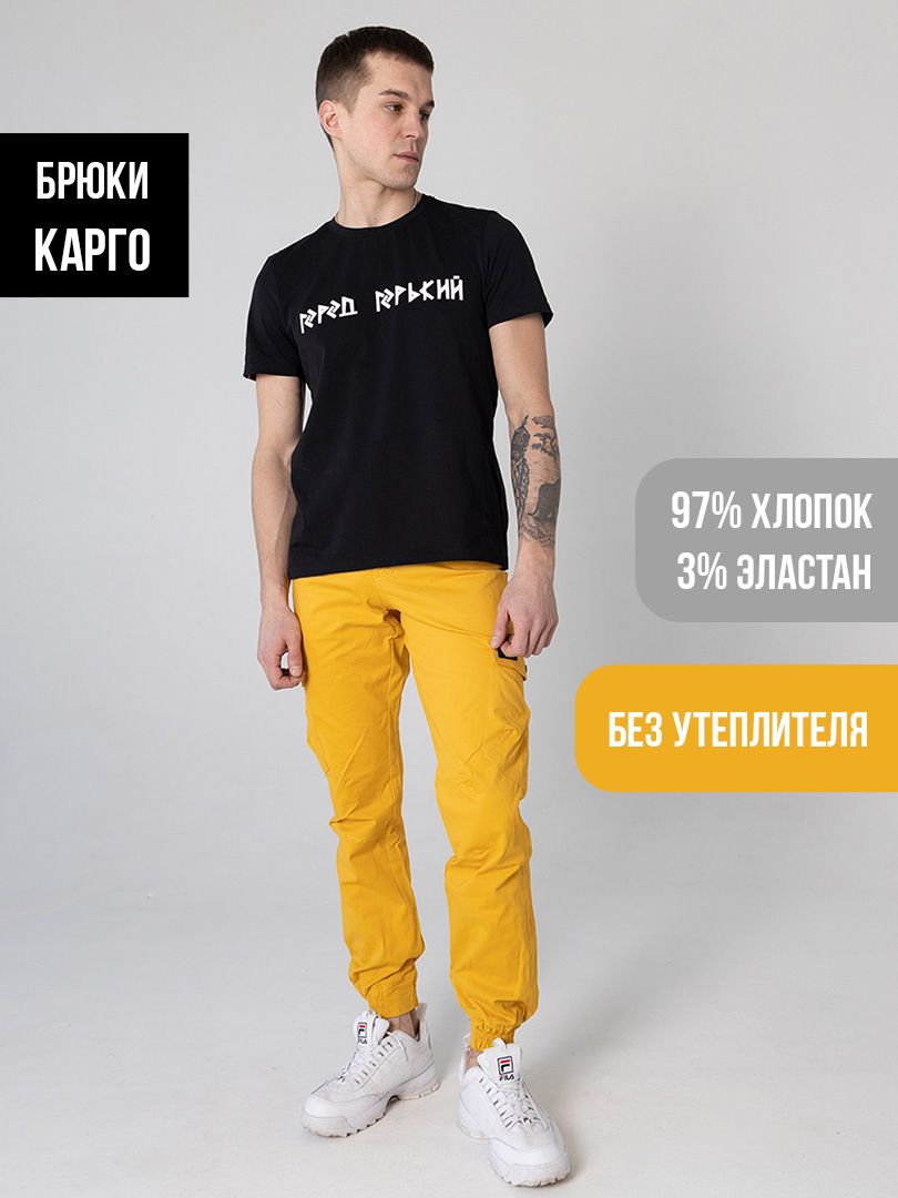 Брюки мужские Город Горький BRUKIMGG желтые 54 RU
