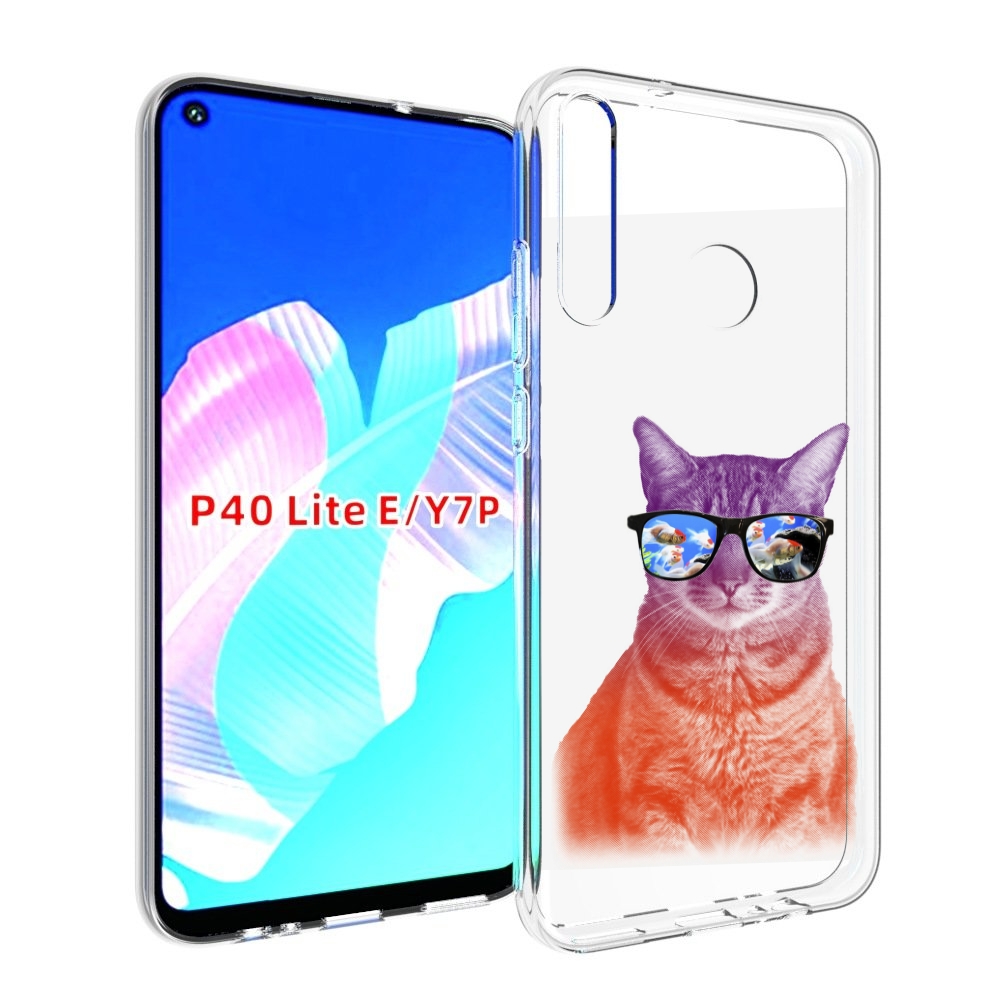 

Чехол бампер MyPads крутой кот-2 для Huawei P40 Lite E, Прозрачный, Tocco