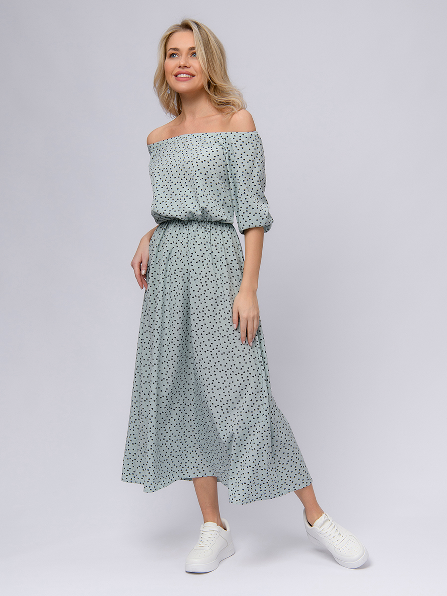

Платье женское 1001dress 101999 голубое 48 RU, Голубой, 101999